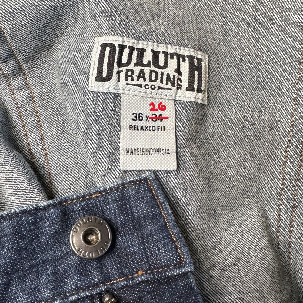 Duluth Trading DuluthFlex Ballroom Jeans 36x26 Relaxed Straight TAILORED Short - Picture 10 of 16